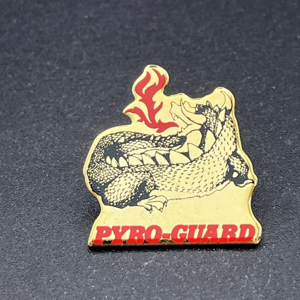 Pyro-Guard Flame Retardant Company‎ Dragon Flames Lapel Hat Pin